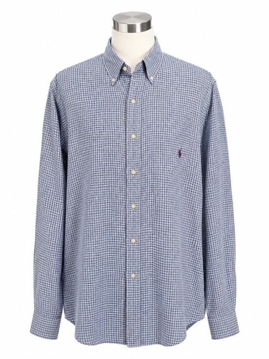 Ralph Lauren Other - Ralph Lauren Men's Blue & Brown Plaid Long Sleeve Button Up Shirt XL Tall Casual
